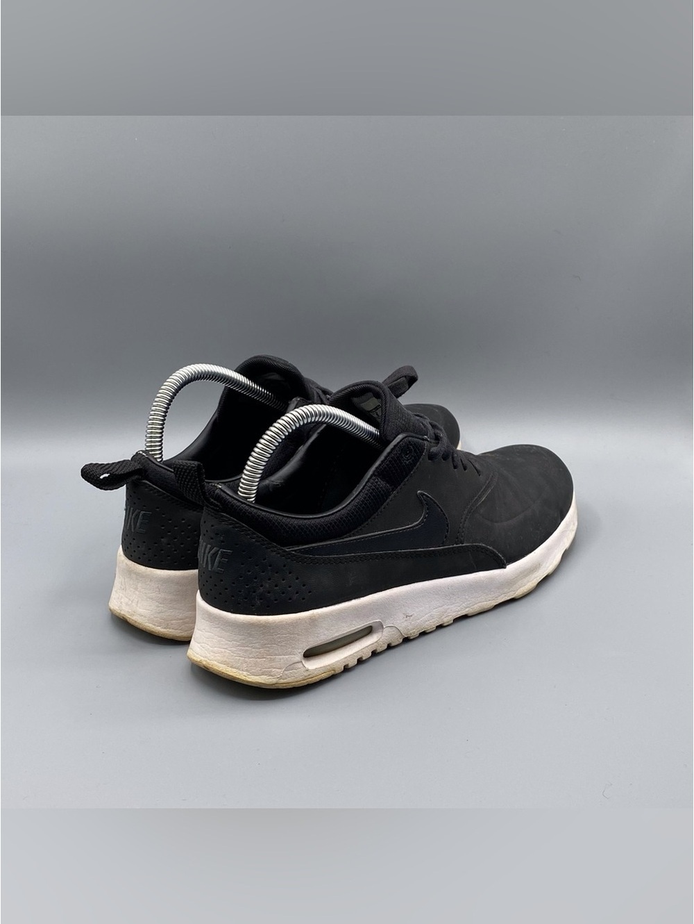 Nike Womens Air Max Thea Premium Black Running Shoes - Picture 3 of 4